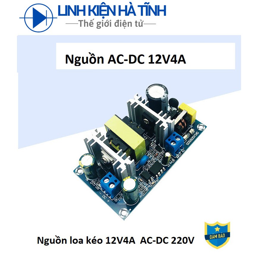 Mạch nguồn 12V4A 12v 4A dùng cho loa kéo, nguồn diy loa bluetooth