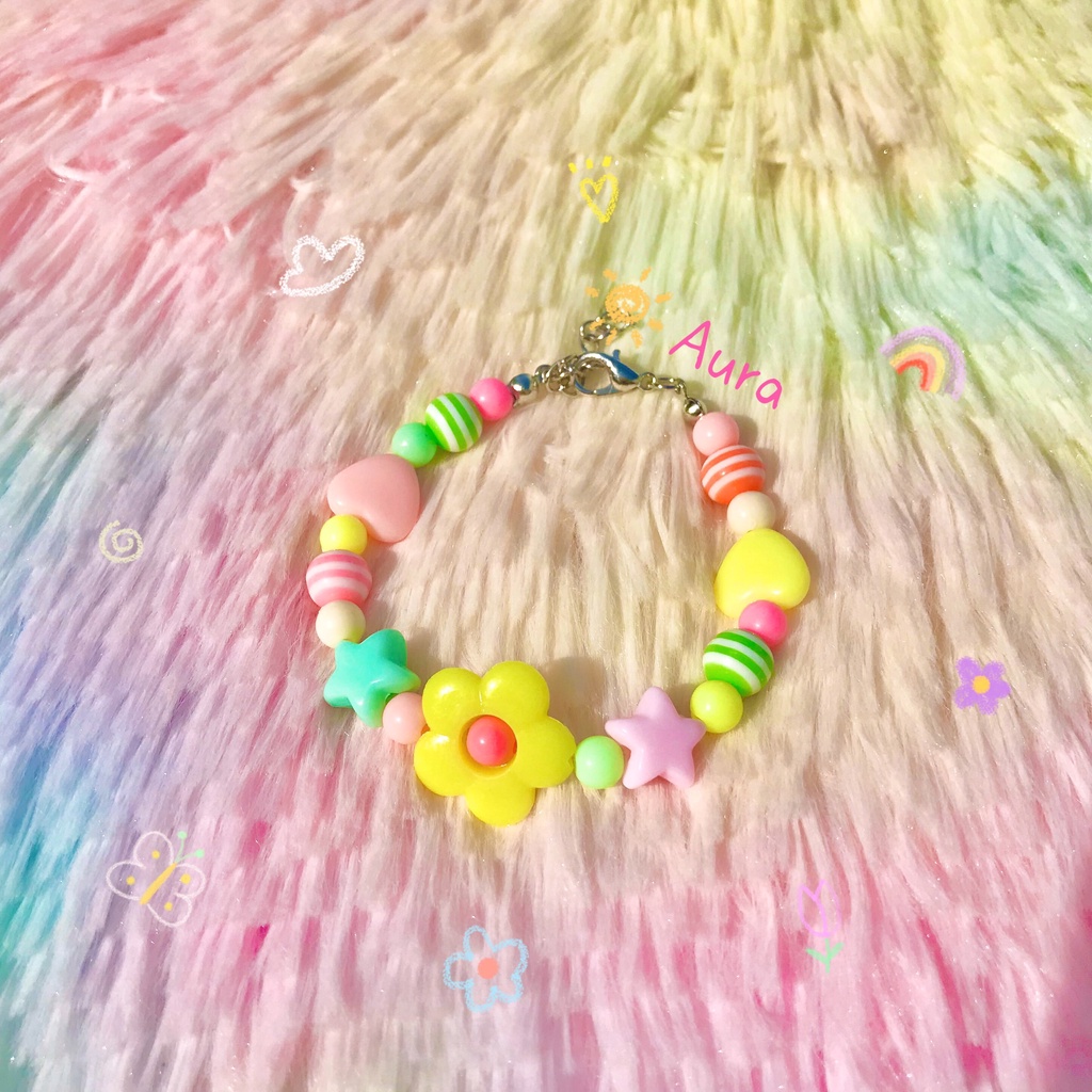 Vòng cổ Hoa mix Nơ Pastel cute Handmade  Aura
