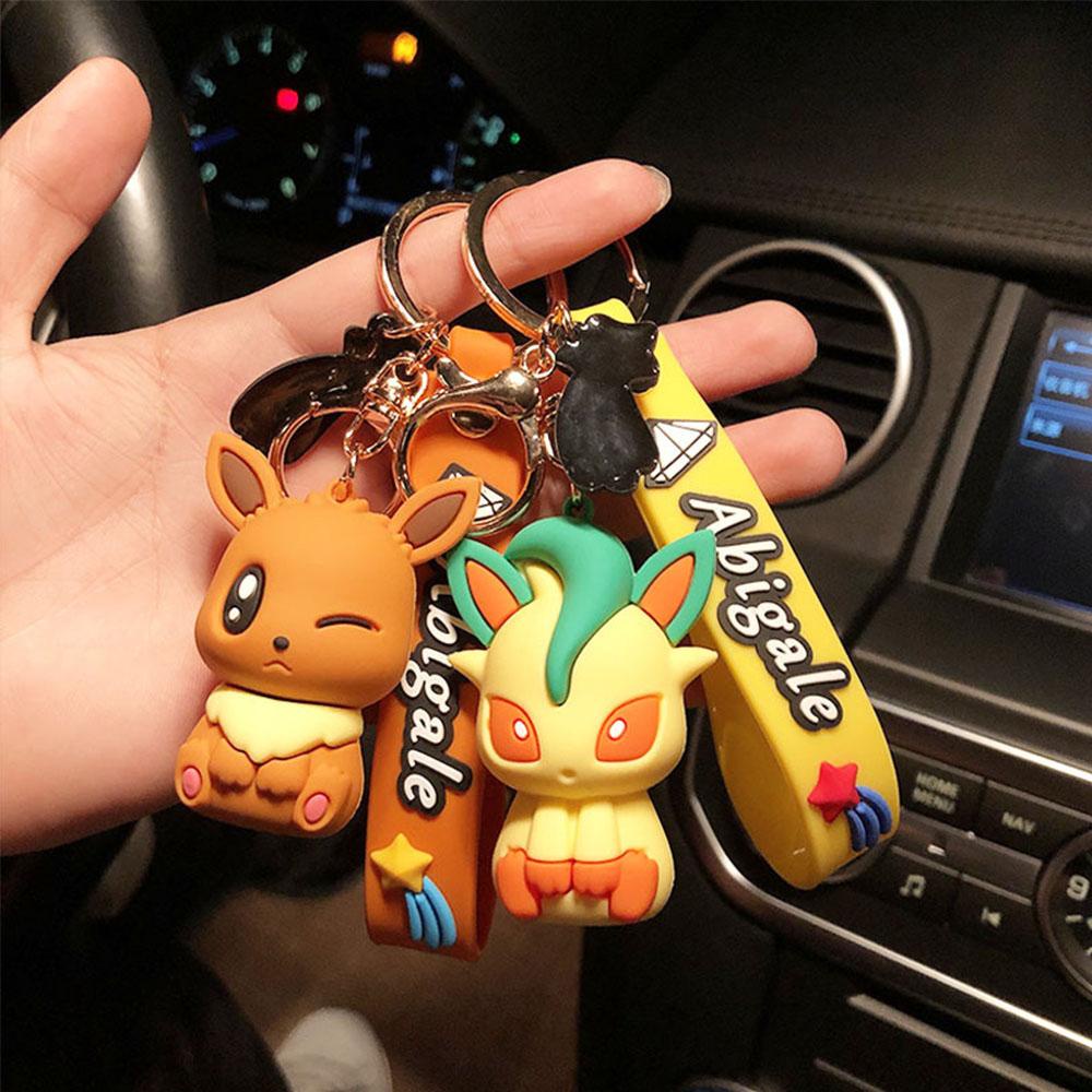Móc Khóa Xe Hơi Bằng PVC Hình Pikachu Hoạt Hình