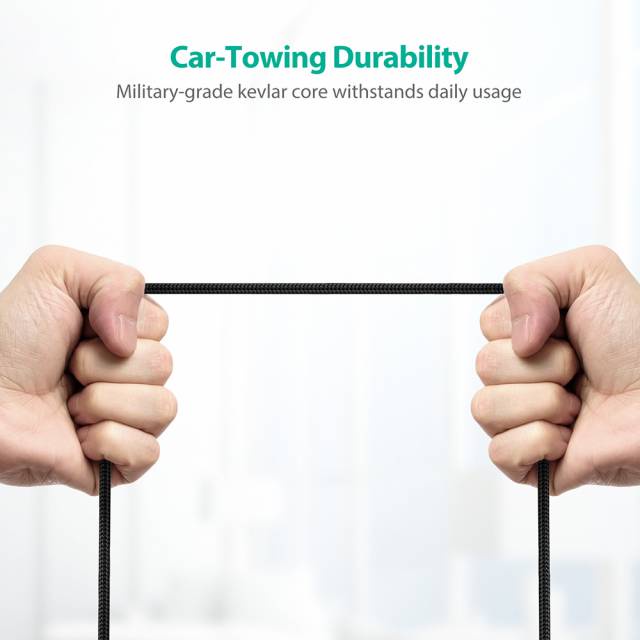 Cáp Sạc RAVPower RP-CB047 type c dài 1m, Sạc Nhanh , Cáp Dù, Bảo hành 18 tháng