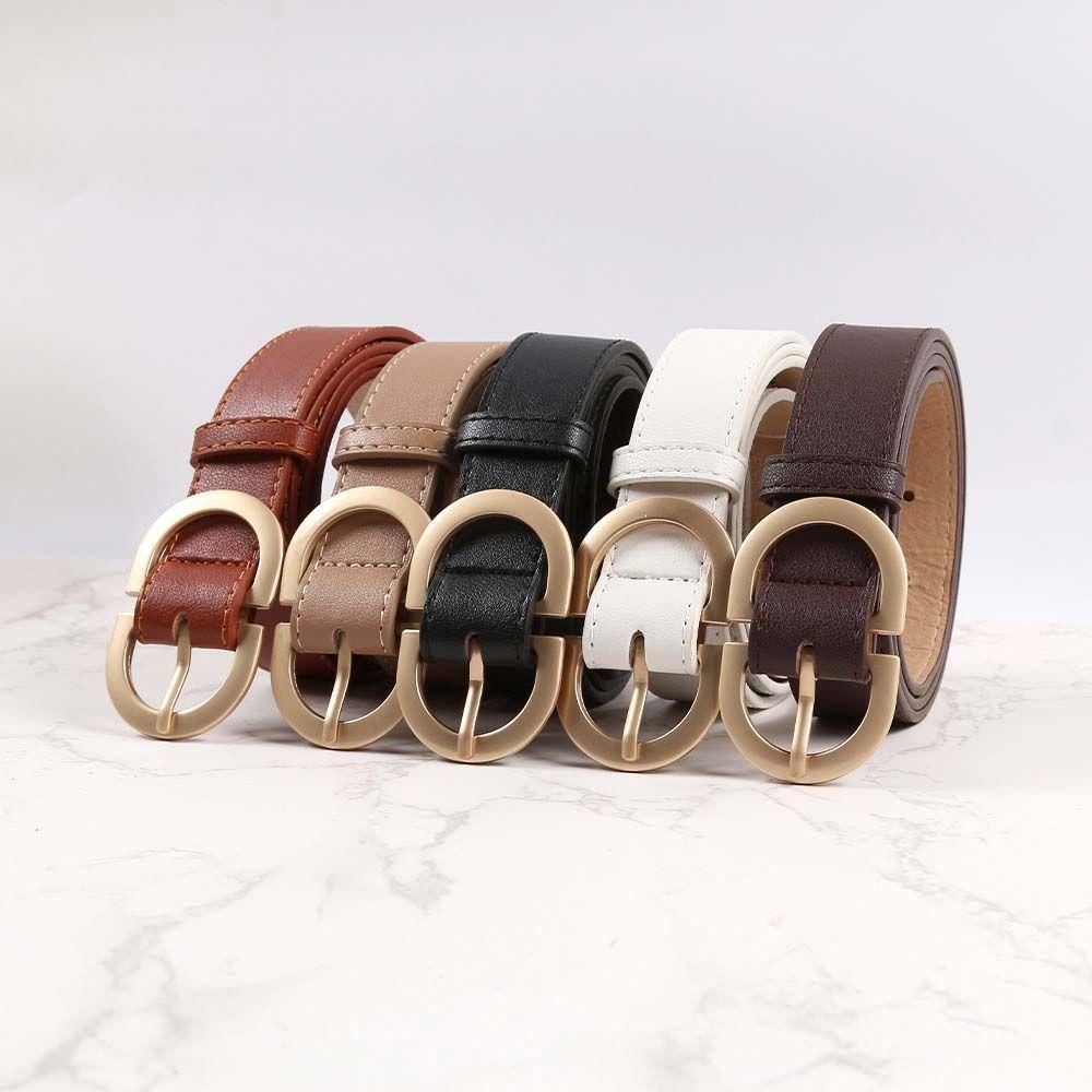 Thắt Lưng Da PU Nhiều Màu Sắc Phong Cách Vintage Hàn Quốc Có Thể Điều Chỉnh