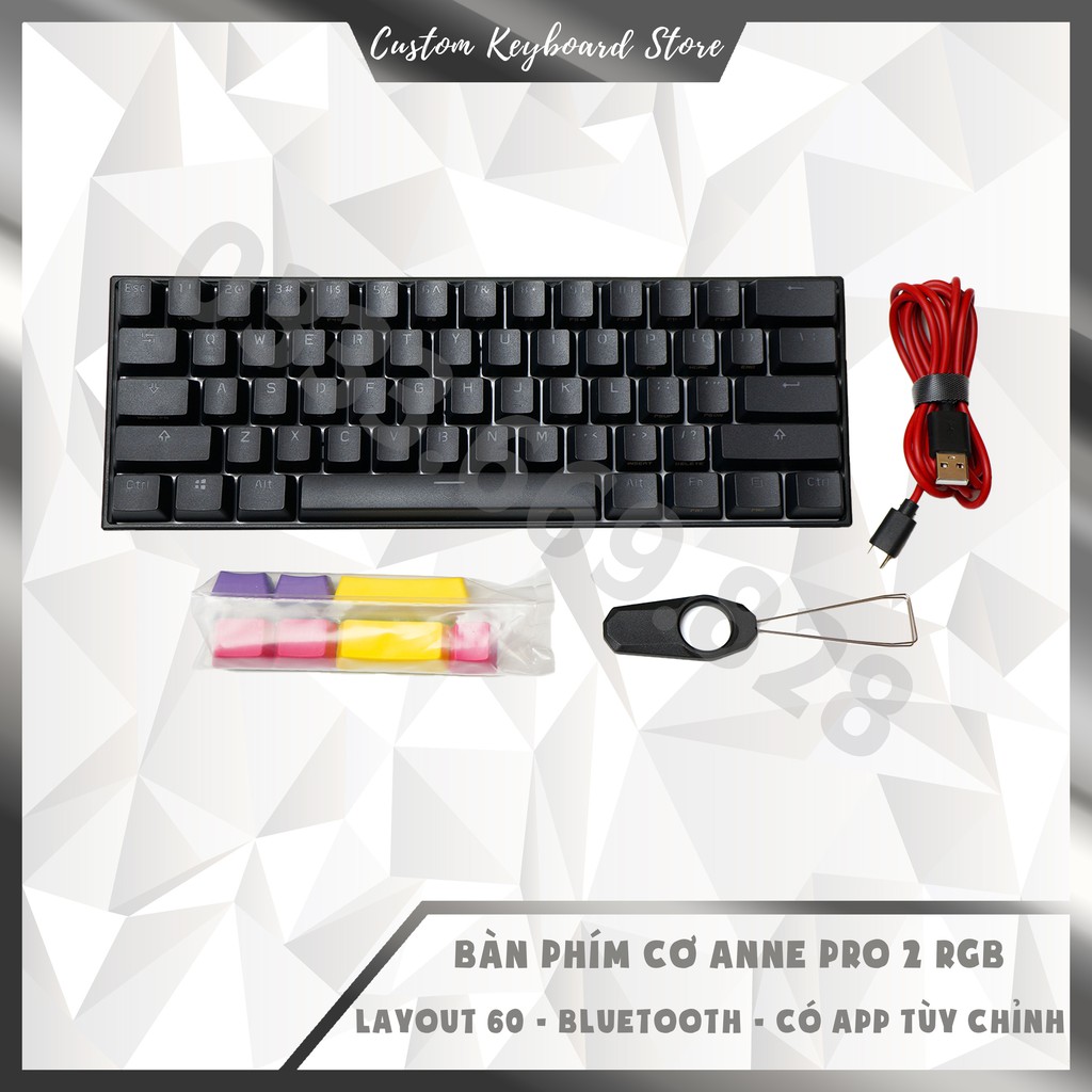Bàn Phím Cơ 60% Anne Pro 2 - Led RGB 16.8tr Màu - Bluetooth 4.0 - App Tùy Chỉnh Cực Xịn | BigBuy360 - bigbuy360.vn