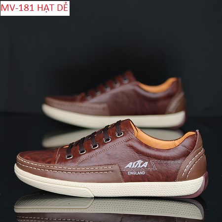 Giầy Thể thao asisa da nò nappa nhập khẩu mã MV-181 màu nâu hạt dẻ,giầy nam