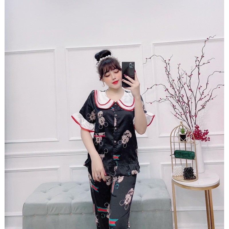Đồ Bộ Pizama Tay Ngắn Quần Dài Tiểu Thư | BigBuy360 - bigbuy360.vn