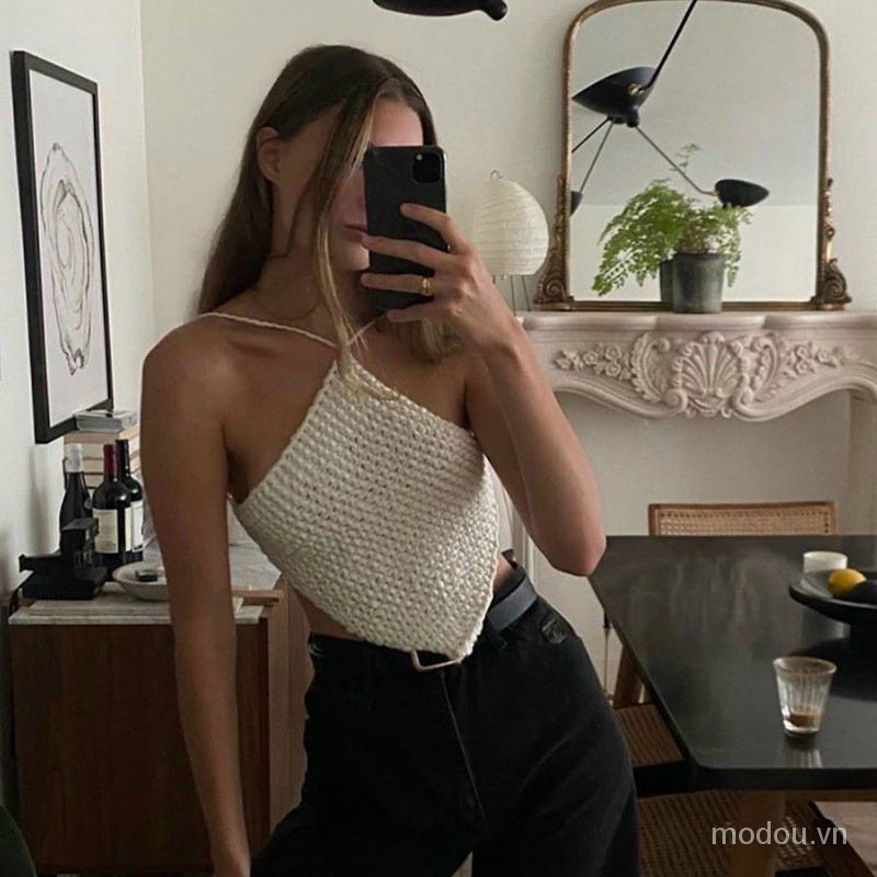 Áo yếm xốp hình thoi hở lưng đan dây cực sexy , chất thun xốp mềm mát