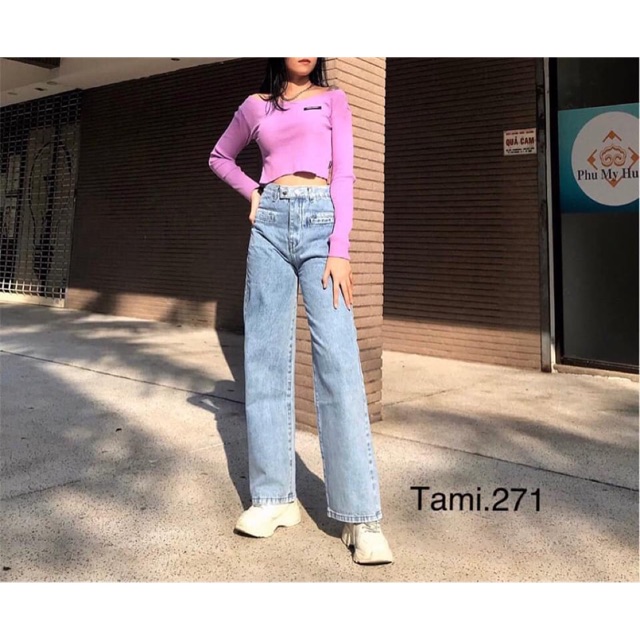 Baggy jeans lưng cao