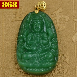 Mặt dây chuyền Quan Âm nghìn tay nghìn mắt 5 cm xanh