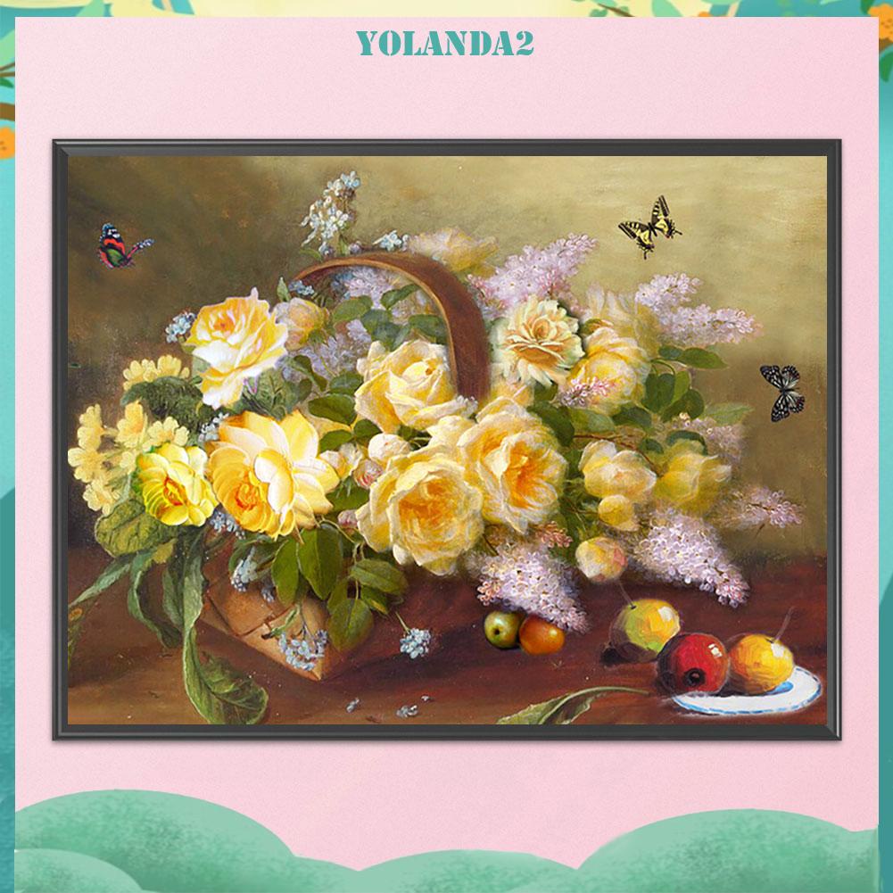 Tranh Thêu Chữ Thập DIY 11CT Hình Hoa Tử Đinh Hương