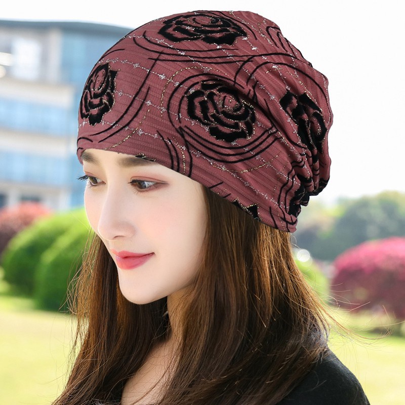 Mũ trùm đầu chống bụi bẩn thoáng khí in họa tiết cho nam và nữ