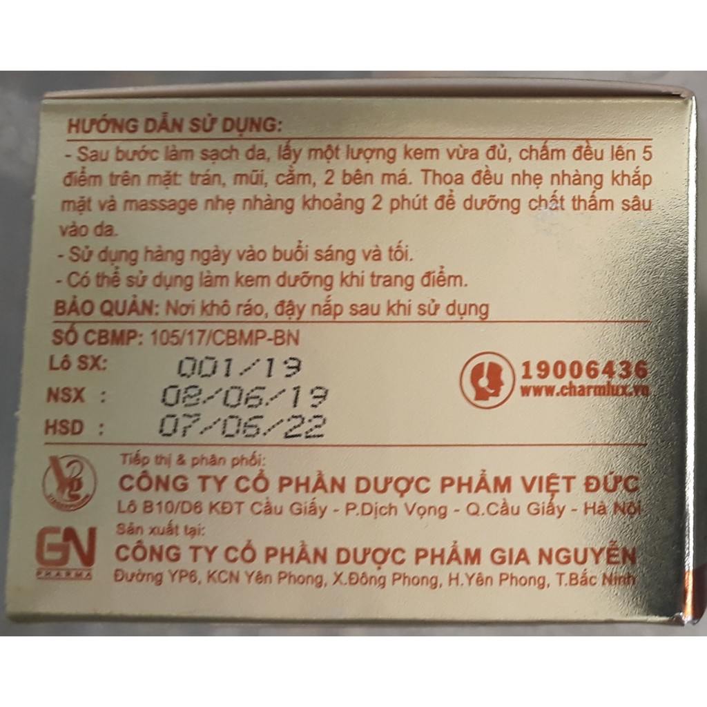 Kem Chống Lão Hóa Da - Charmlux 30g