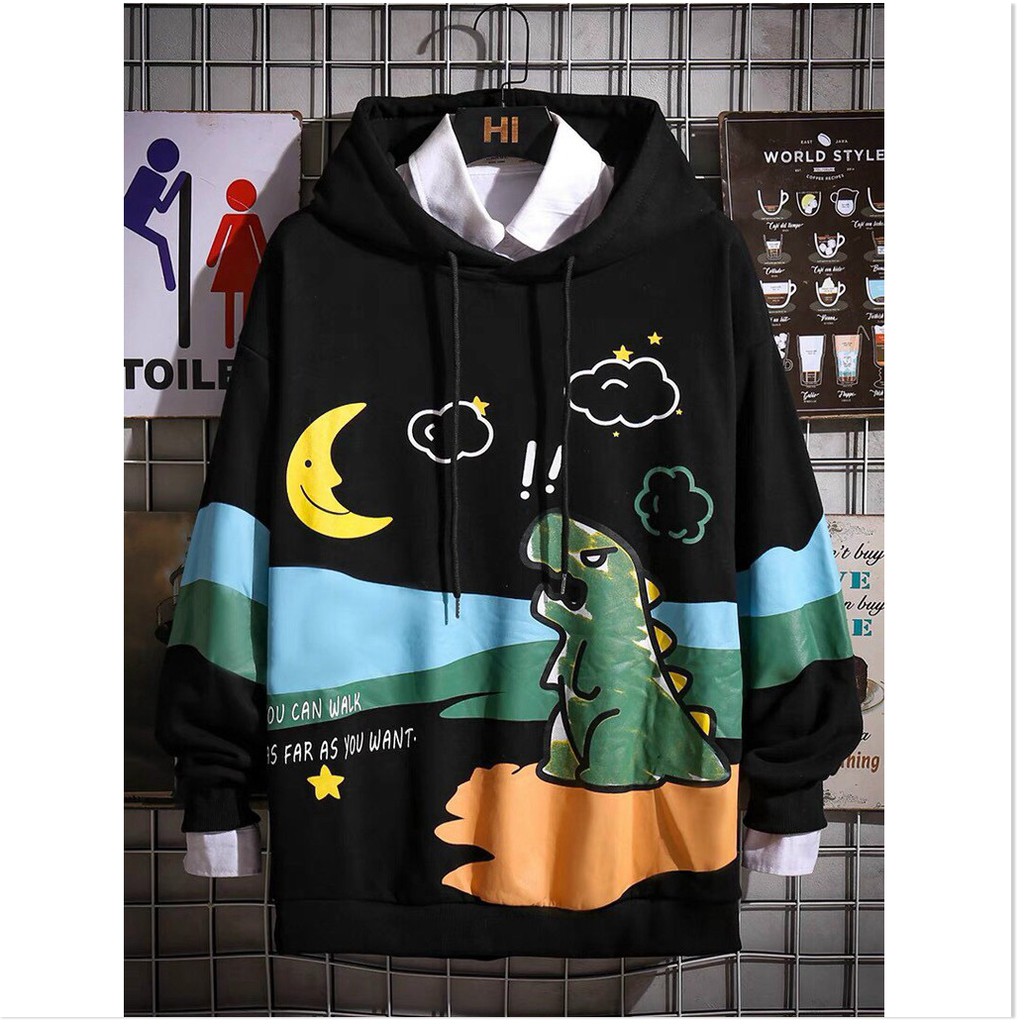 ÁO HODDIES KHỦNG LONG CÓ MŨ CỰC CHẤT HOẠ TIẾT ĐẸP 2021 KOKO MI STORE