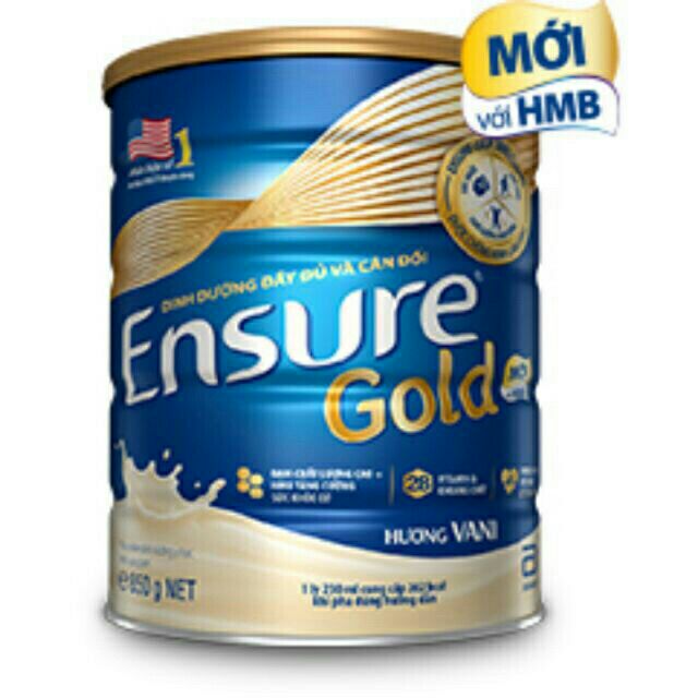 Sữa bột Ensure gold HMB của Abbott hộp 850g