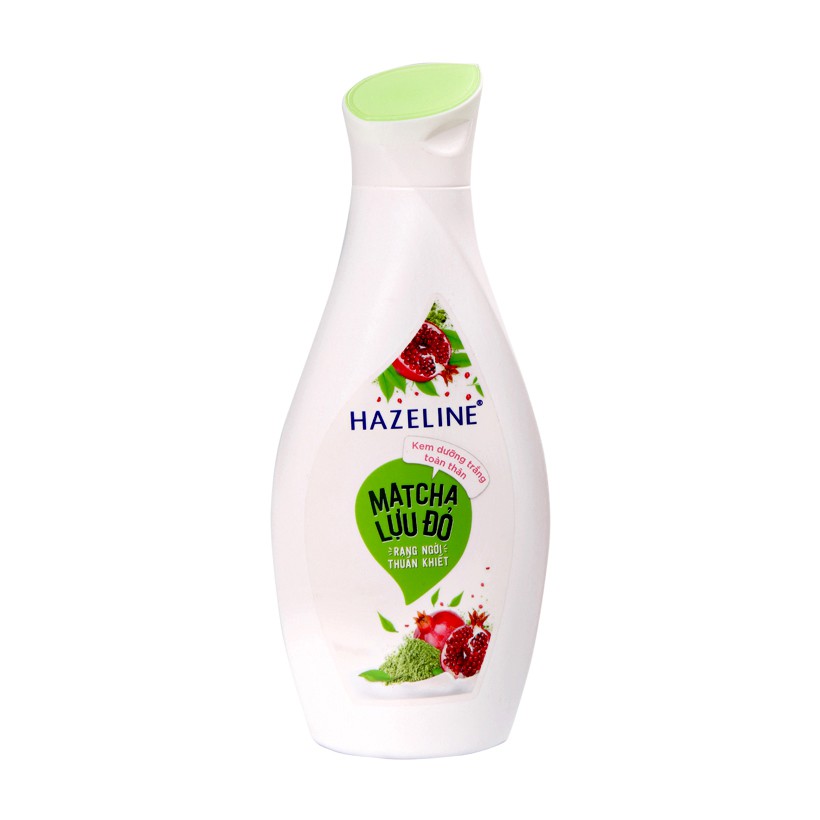Hazeline sữa dưỡng thể dưỡng trắng da matcha lựu đỏ 230ml (chai xanh)