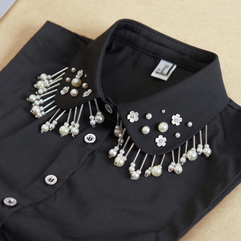 Vòng Cổ Tua Rua Đính Hạt Ngọc Trai Nhân Tạo Cho Nữ