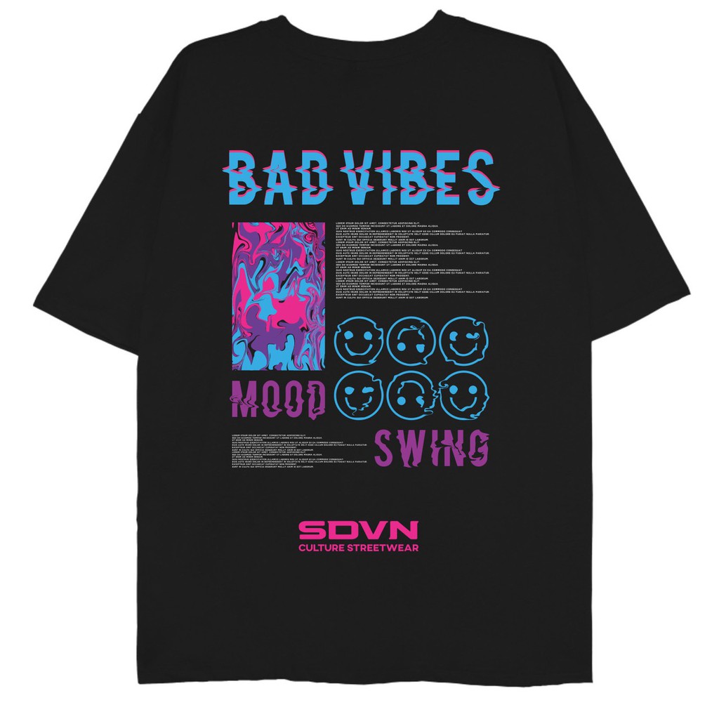 Áo Thun Unisex Nam Nữ SDVN BAD VIBES