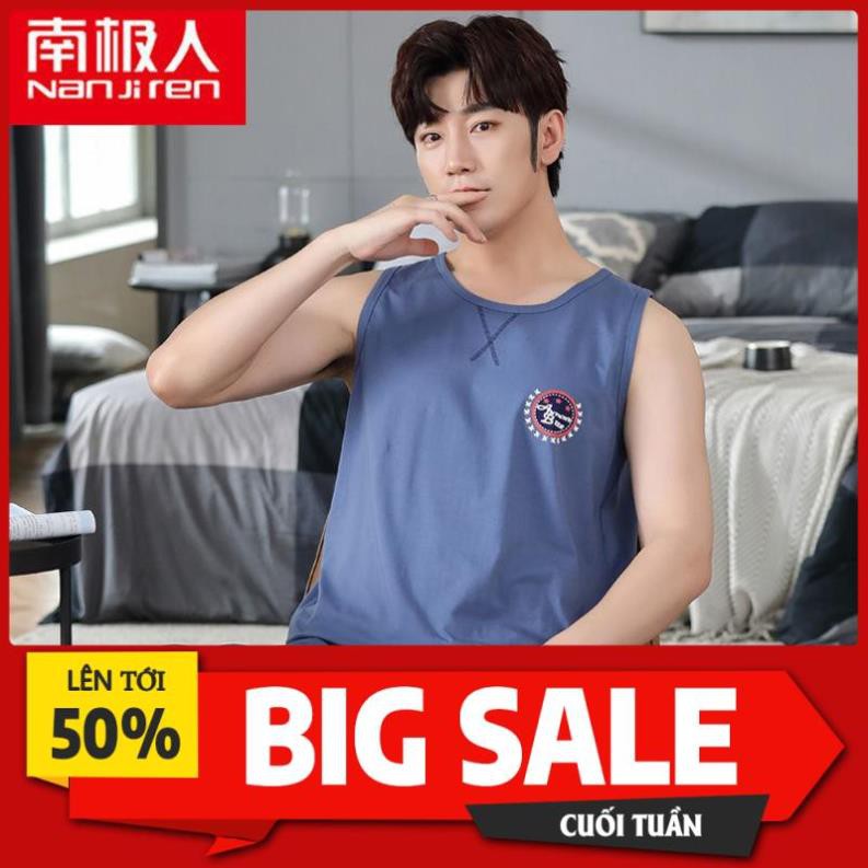 đồ ngủ✹❀Antarctic modal vest nam pyjama mùa hè không tay phù hợp với nam thanh niên 200 kg phục vụ tại nhà mùa hè *