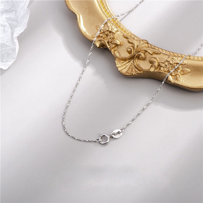 【Còn hàng】 100% 925 bạc Vòng cổ 14-18 inch 0.7-2.5MM Thiết kế / Chiều dài khác nhau Đồ trang sức Phụ nữ Quà tặng chuỗi 8 phong cách