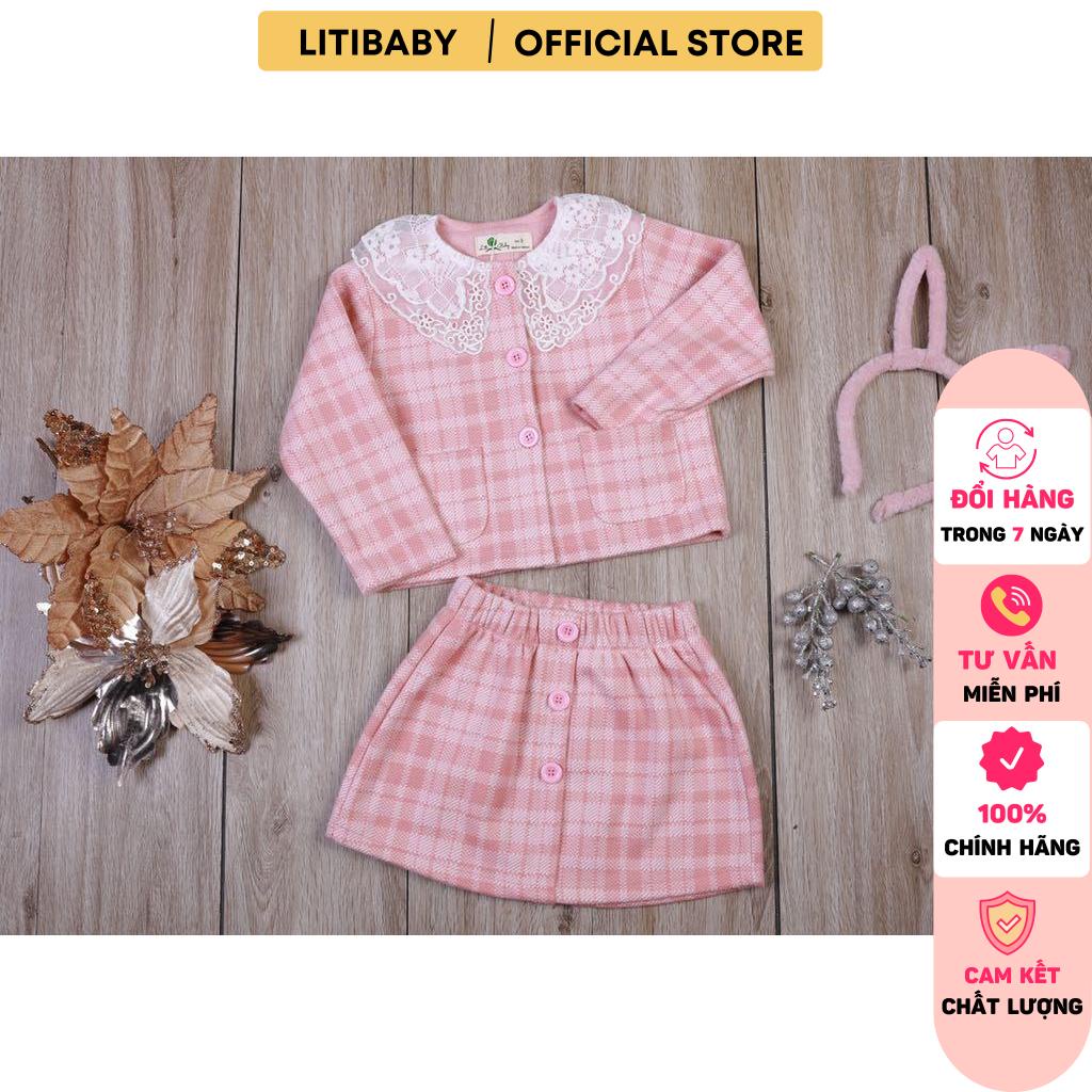 Bộ vest bé gái kèm chân váy dạ LITIBABY 2/7T