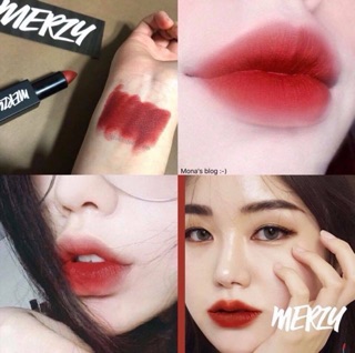 💄Son thỏi lì Merzy màu L4 Đỏ gạch