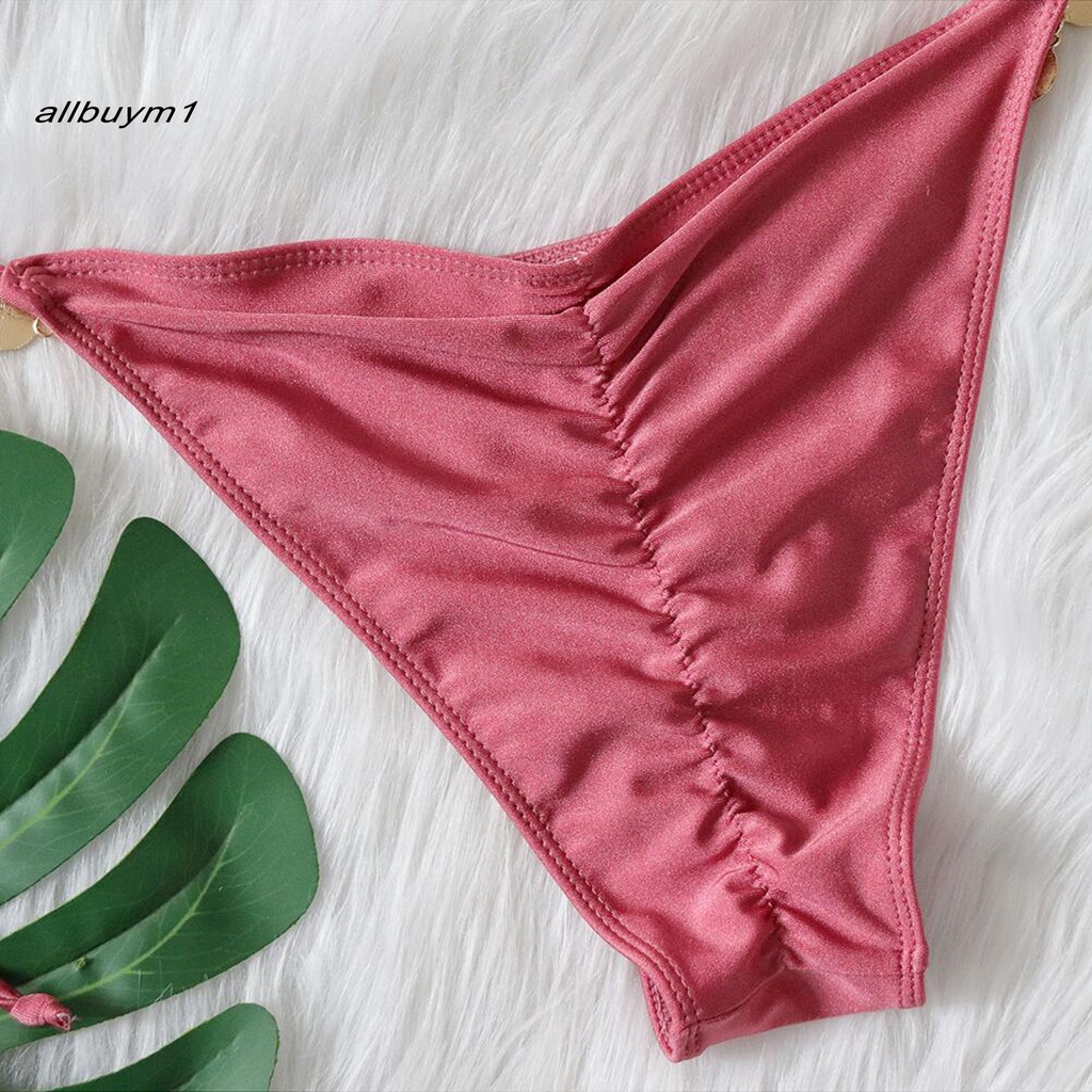 Bikini 2 mảnh hở vai buộc dây có thể điều chỉnh thời trang thoải mái dành cho nữ
