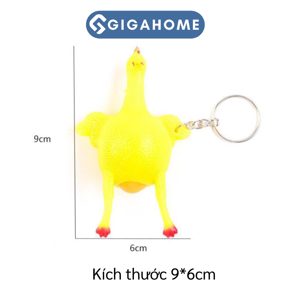 Móc Khóa Đồ Chơi Gà Để Trứng Thú Vị GIGAHOME Bóp Giảm Stress 6198