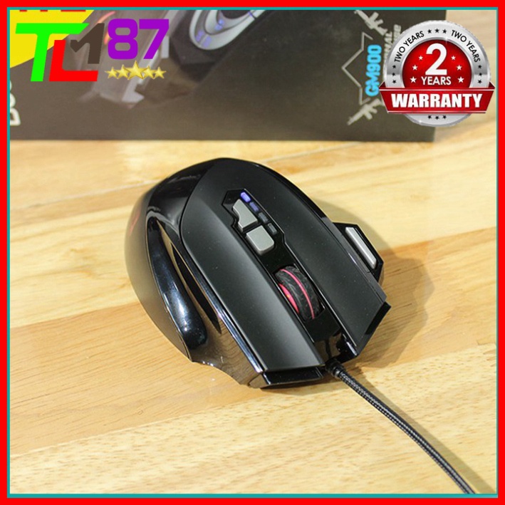 Chuột Máy Vi Tính Laptop Mouse Chơi Game BOSSTON GM900 Đèn LED 7 Màu - Chuột Gaming Có Dây Chuyên Game