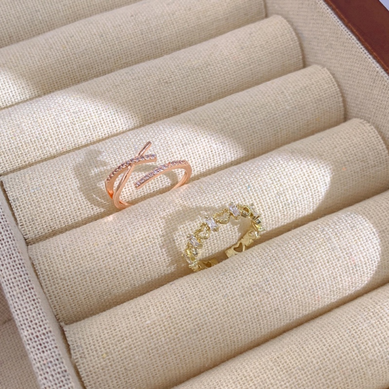 Nhẫn Hở Điều Chỉnh Chéo Phong Cách Hàn Quốc Cho Nữ