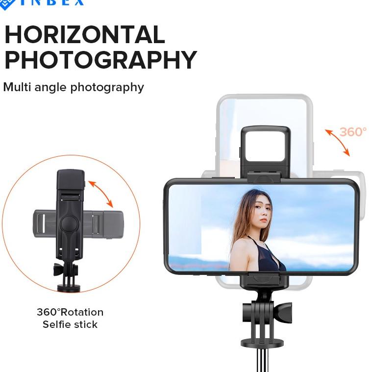 F⚡Gậy Tự Sướng Bluetooth Ash INBEX S03s Có Đèn LED 4 Trong 1 Cho android / Gậy selfie