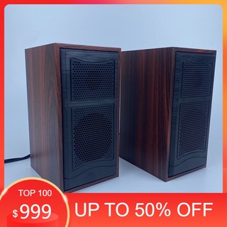 Loa máy tính ,loa vi tính ft 102 vỏ gỗ để bàn siêu bền âm thanh sống động
