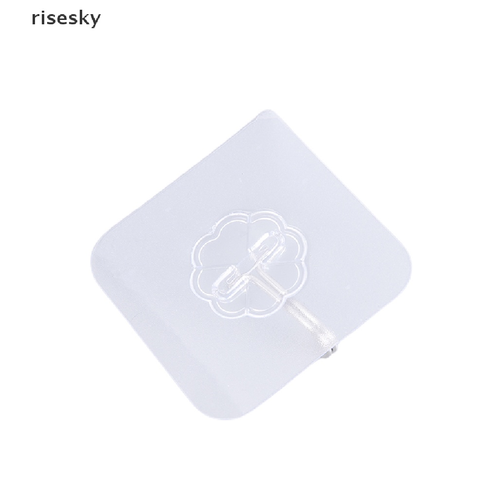 Set 5 Móc Treo Đồ Gắn Tường Trong Suốt Chống Nước Không Để Lại Dấu Vết Có Thể Tái Sử Dụng ♨Trên đó