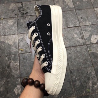 (Video cận cảnh) Giày Sneaker CV CDG Low Black