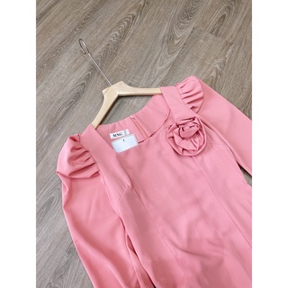 Set áo dài hồng nơ ngực ( cả bộ)