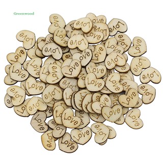 100 nút gỗ trang trí hình trái tim