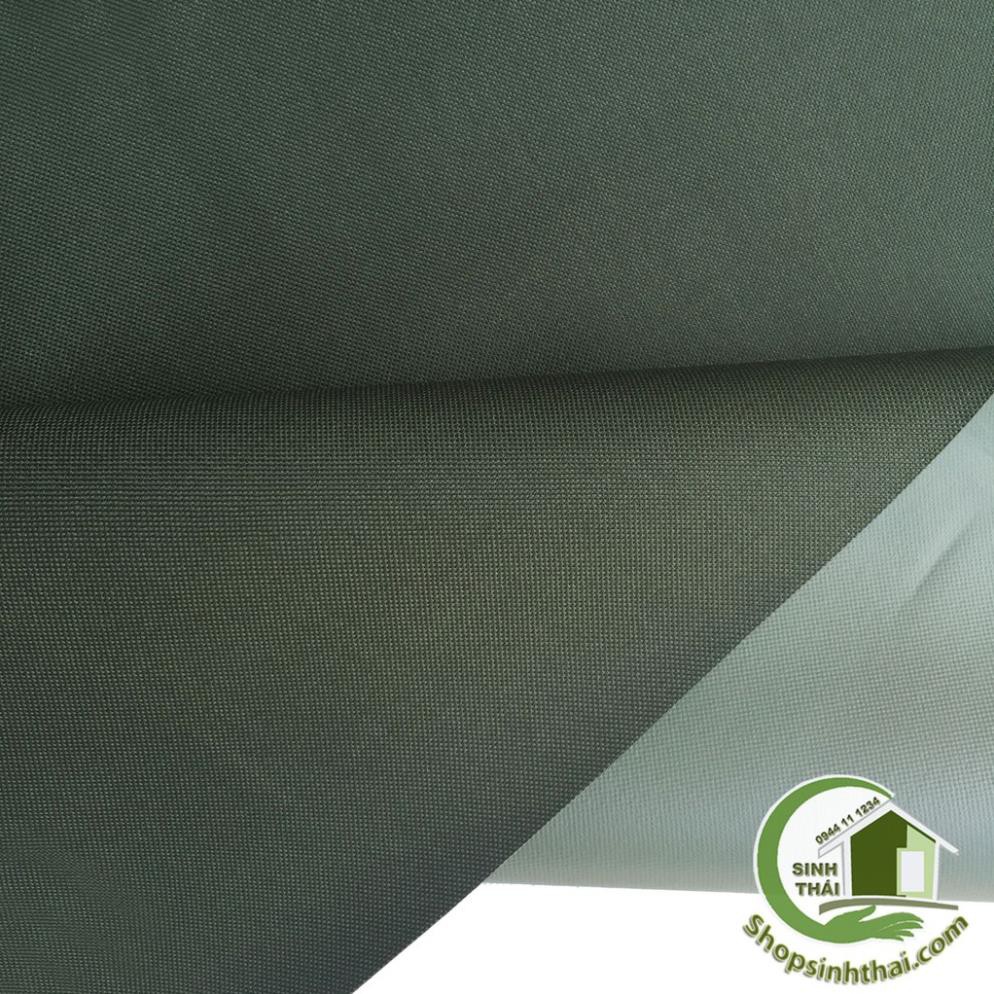 Vải bố PVC màu xanh rêu - vải may balo túi xách
