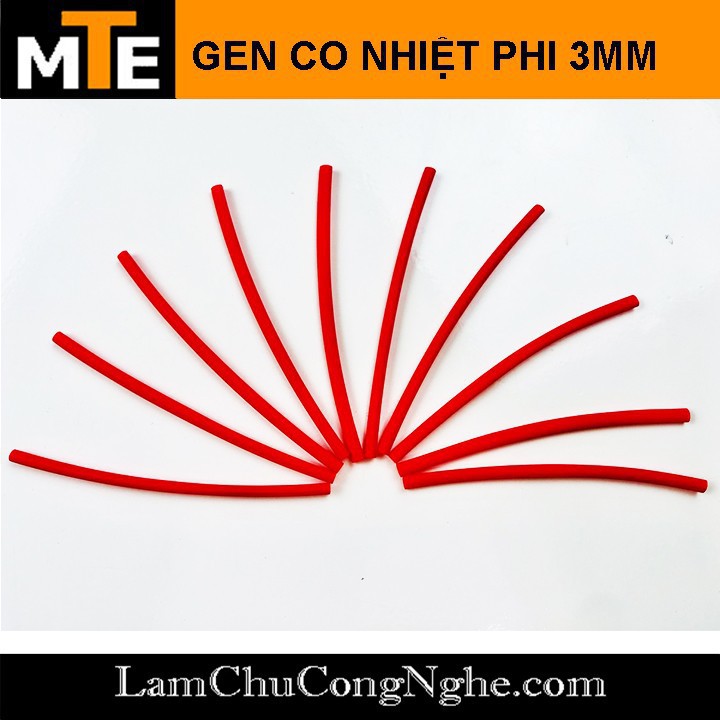 1 mét ống gen co nhiệt cách điện Phi 1, 2, 3, 4, 5, 6