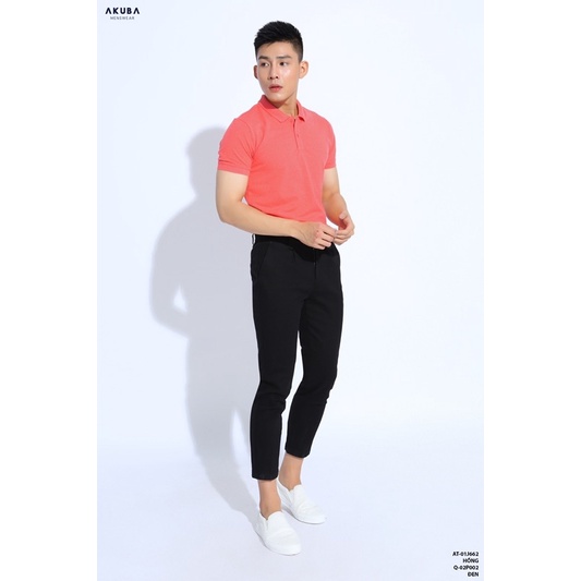 Áo thun Polo nam trơn cổ bẻ AKUBA form slimfit, tay ngắn, kiểu dáng sang trọng, chất liệu cotton thoáng mát 01J662 | BigBuy360 - bigbuy360.vn