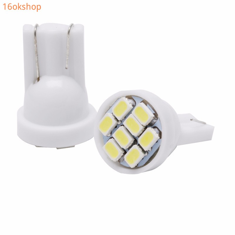 Bóng đèn led 12v t10 8smd 1206 cao cấp cho biển số xe hơi