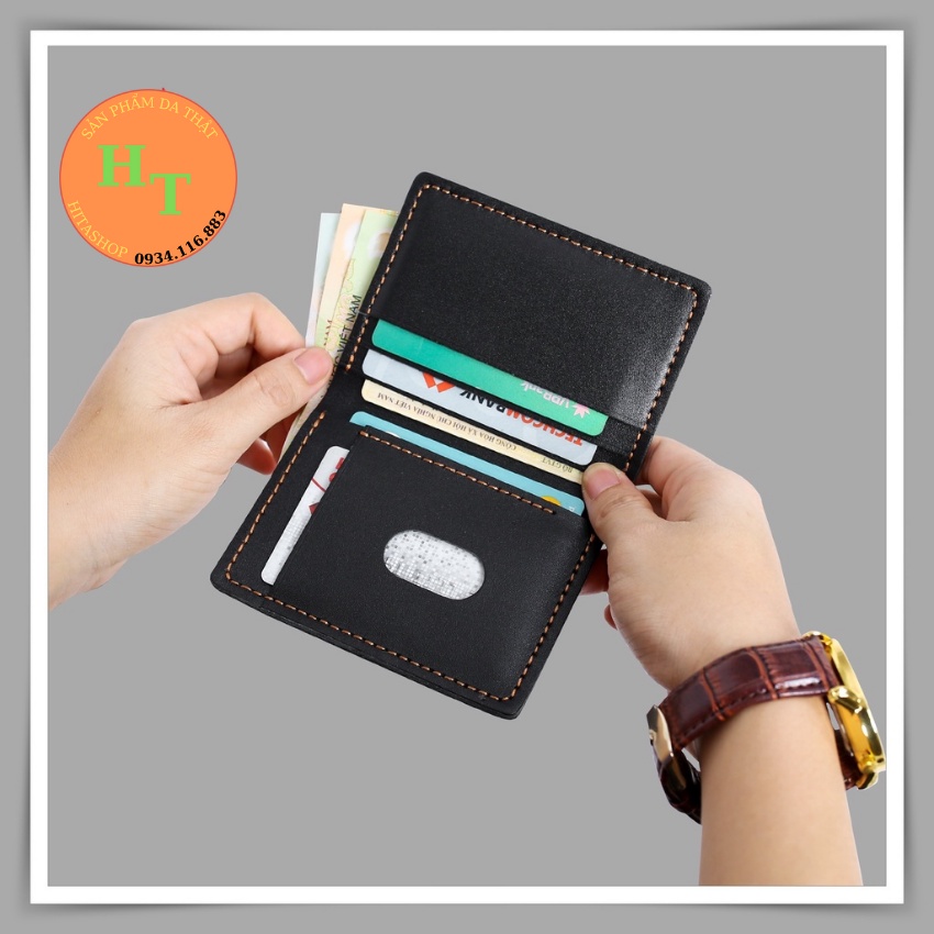ví da nam dáng đứng cao cấp - Cam kết da bò thật 100% - Hàng chính hãng thương hiệu Himashop Leather - BD04