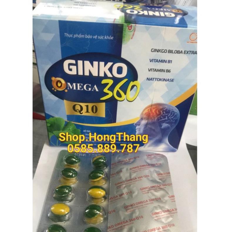 Ginkgo Omega 360 Q10 hỗ Cải thiện trí nhớ và chứng mất ngủ hoạt huyết dưỡng não, đau đầu chóng mặt, ngủ không ngon giấc