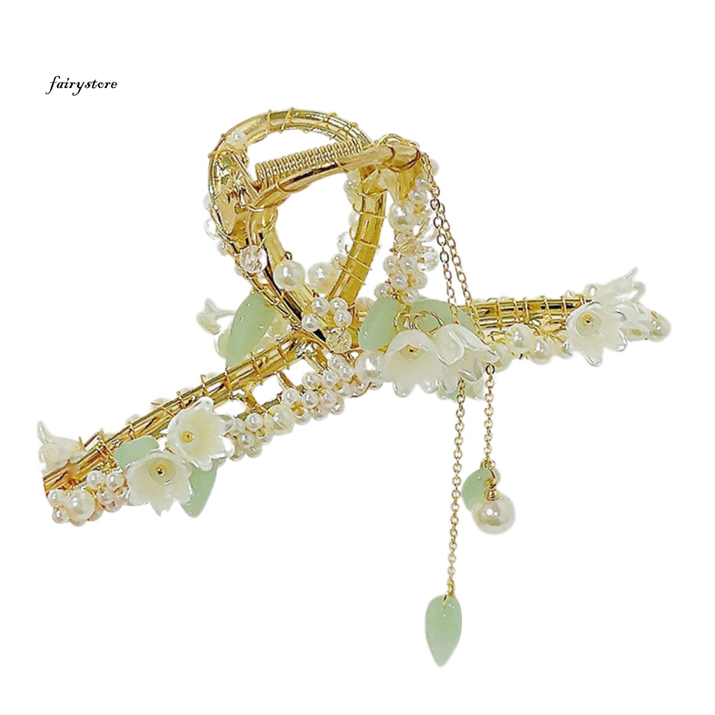 Fairystore| Kẹp Tóc Đính Ngọc Trai Giả Phong Cách Vintage