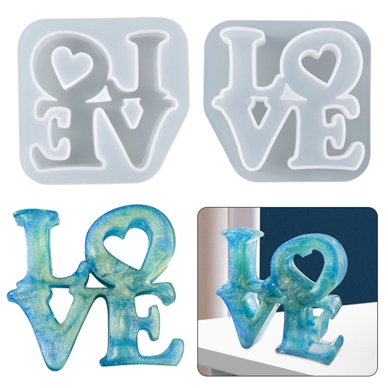 Khuôn Silicone Làm Mặt Dây Chuyền Hình Chữ Love DIY