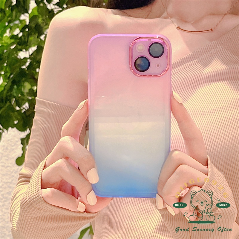 Mới Ốp Điện Thoại TPU Màu Gradient Trong Suốt Cho Iphone 13 12 11 Pro Max Xs Max Xr 8 7Plus