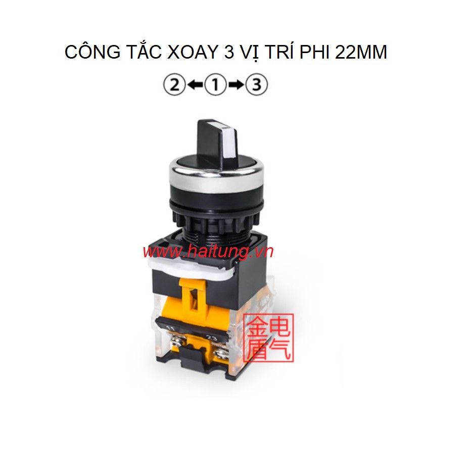 CÔNG TẮC XOAY LA38 3 VỊ TRÍ PHI 22