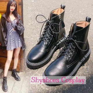 (Có Sẵn) Boot khoá kéo chiến binh đế cao 3cm,boot dây kéo cá tính Yang Mi