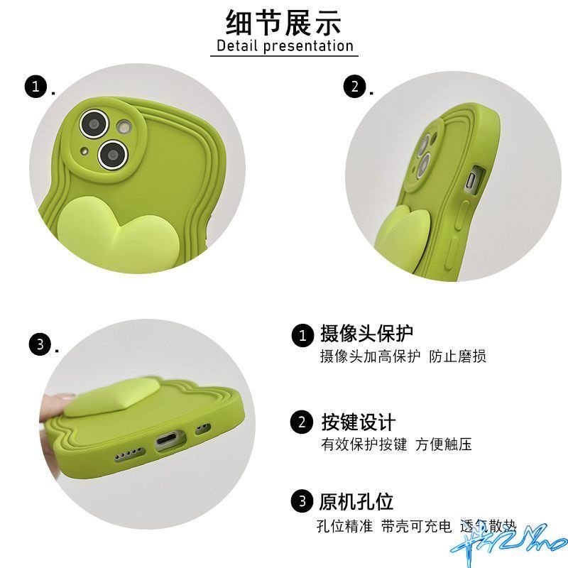 Ốp Điện Thoại Màu Xanh Lá 3D Cho OPPO Reno 7Z 2F 2Z 5 2 F11 A5S A12 F9 A53 A31 A9 A5 2020 A3S A12E A92 A52