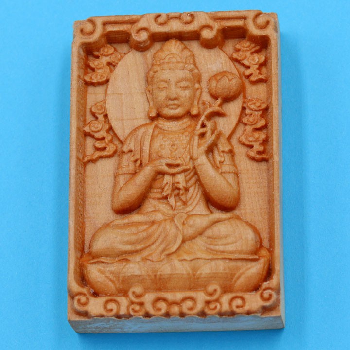 Mặt Phật gỗ ngọc am Đại thế chí bồ tát PBMMG18