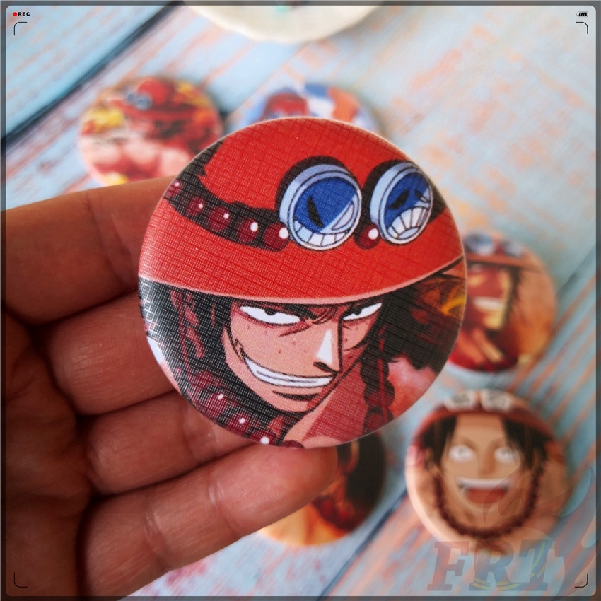 ☠ One Piece Character 03 ：Portgas·D· Ace - Anime Cosplay Badge Cài áo ☠ 1Pc 58MM Collection Brooches Pins for Backpack Clothes（Ace Series ：9 Styles）