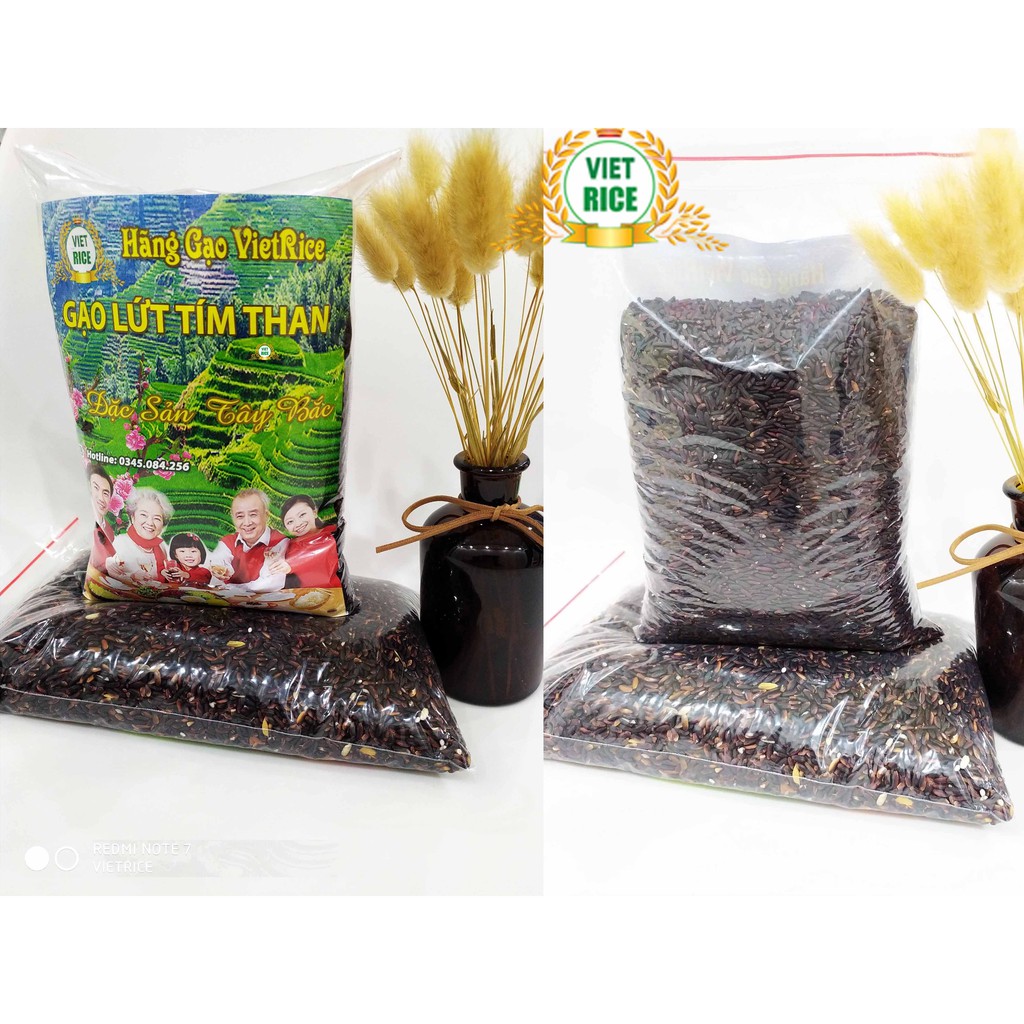 Gạo Lứt Tím Than VietRice, Cơm Mềm Dẻo Như Xôi , Hương thơm ngào ngạt, 1 Kg | BigBuy360 - bigbuy360.vn