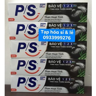 Combo 5 hộp Kem đánh răng PS bảo vệ 123 than hoạt tính 180g