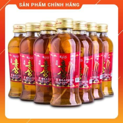 Nước Hồng Sâm Có Củ KGS Hàn Quốc, Hộp 10chai x 120ml